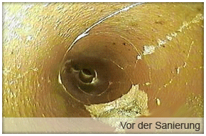 Kanalsanierung - davor - der Firma Rohrreinigung Schubert